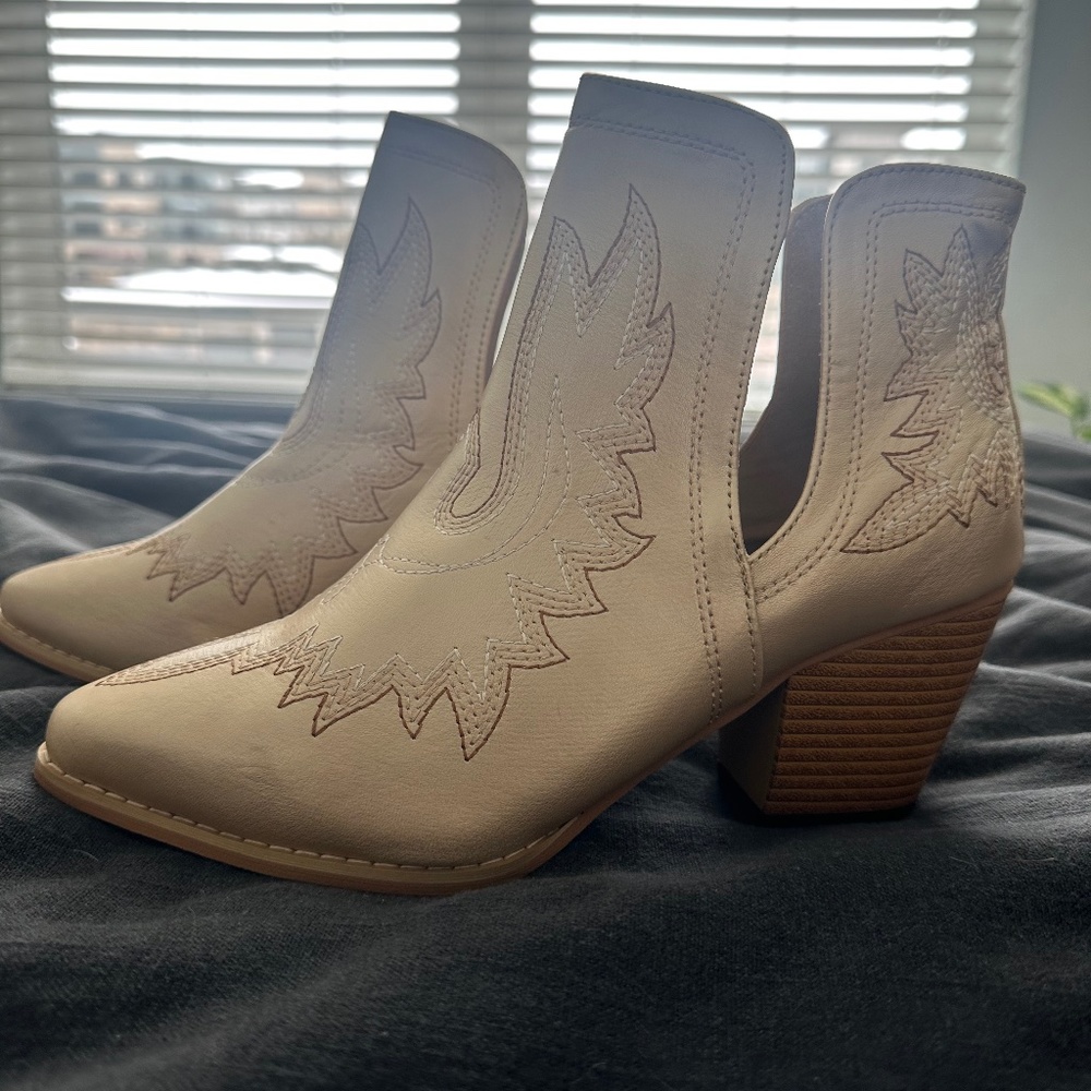 Gold booties